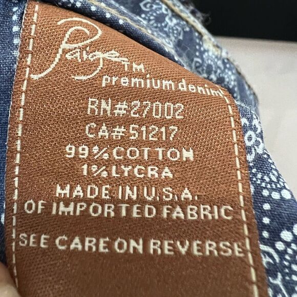 Paige skyline mid rise denim jeans dark wash size 31 - Picture 11 of 14